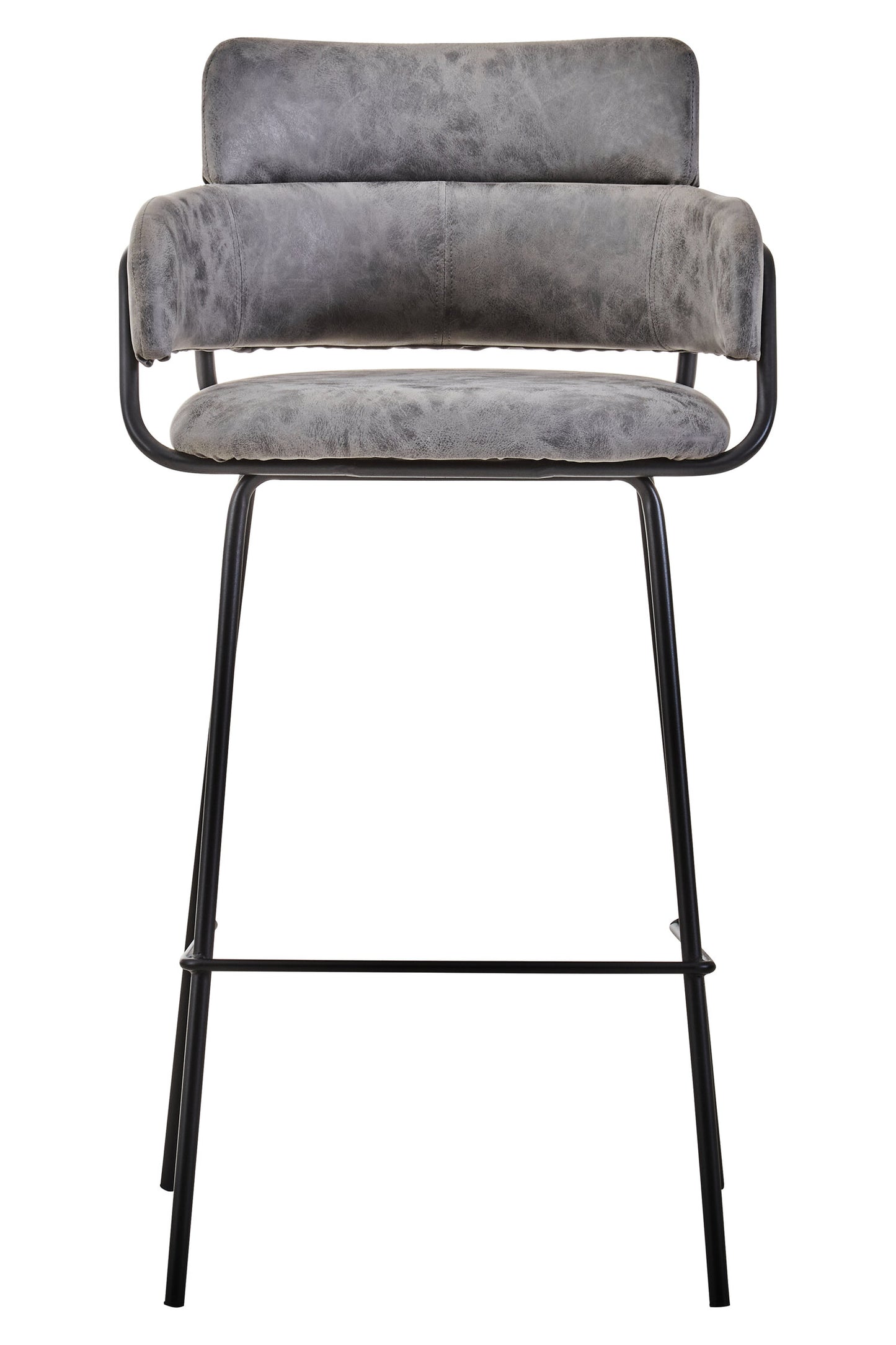Lorena Grey Faux Leather Bar Chair