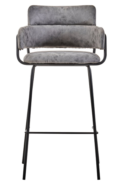 Lorena Grey Faux Leather Bar Chair