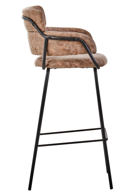 Lorena Brown Faux Leather Bar Chair
