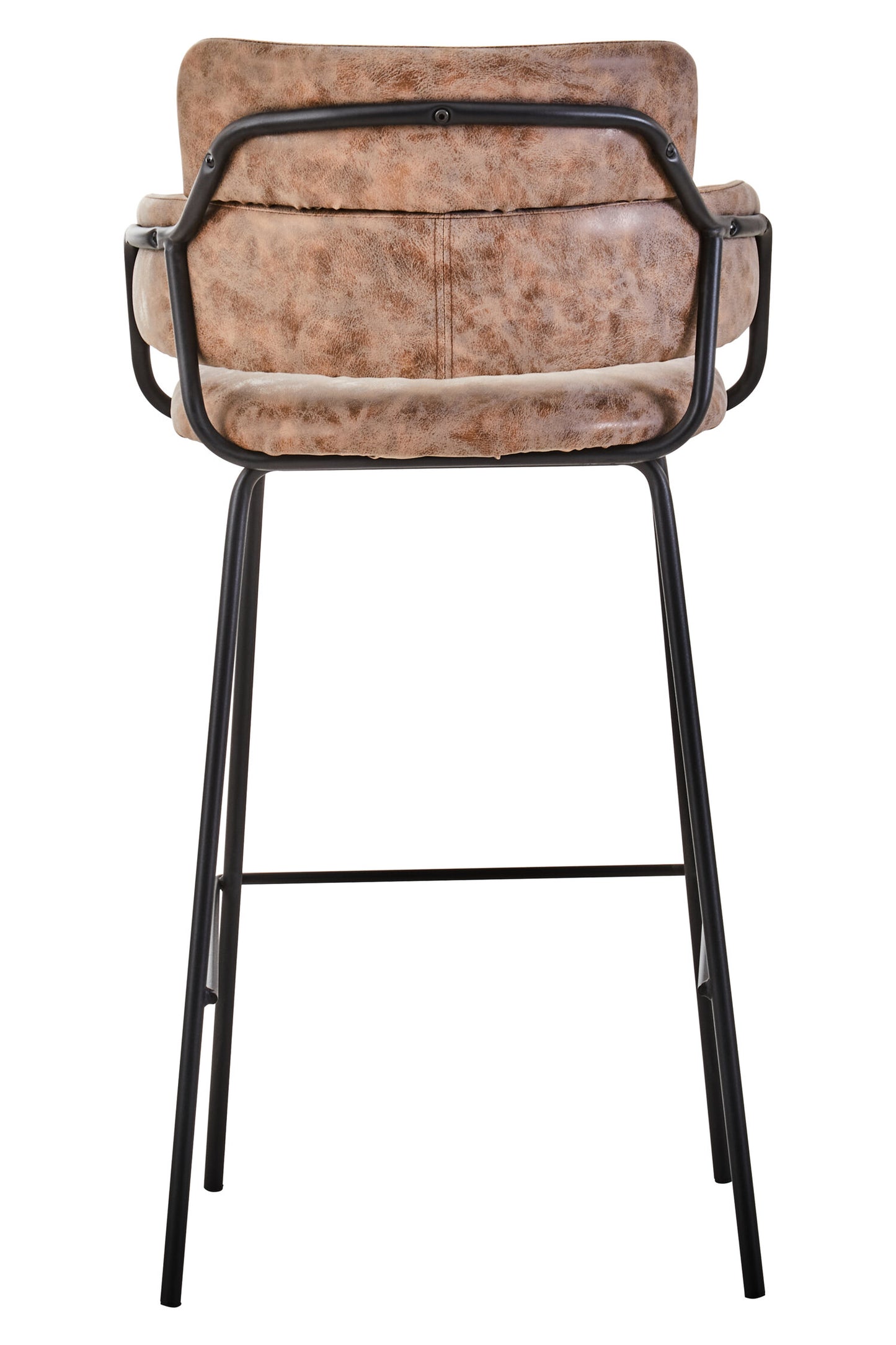 Lorena Brown Faux Leather Bar Chair