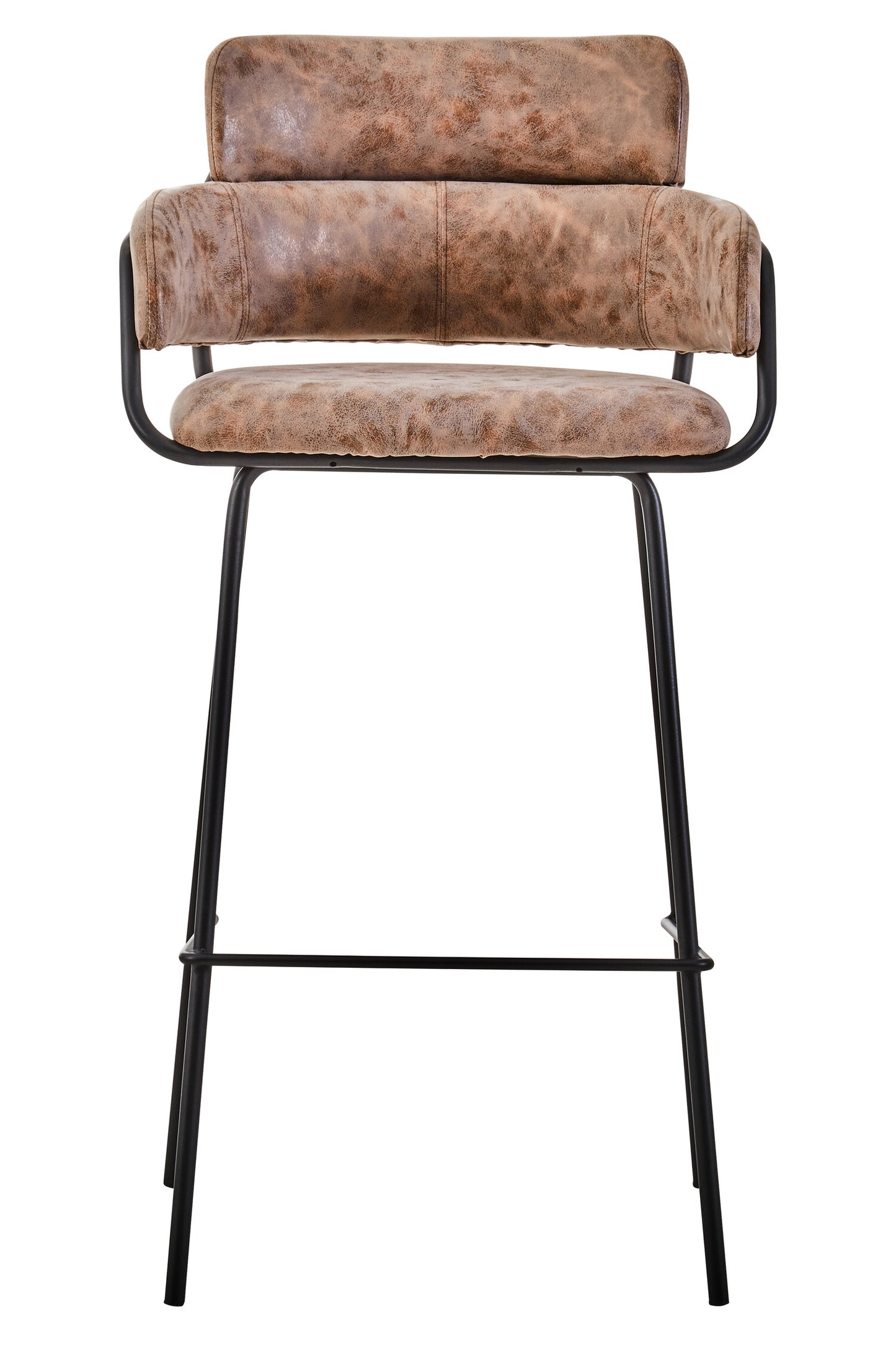 Lorena Brown Faux Leather Bar Chair