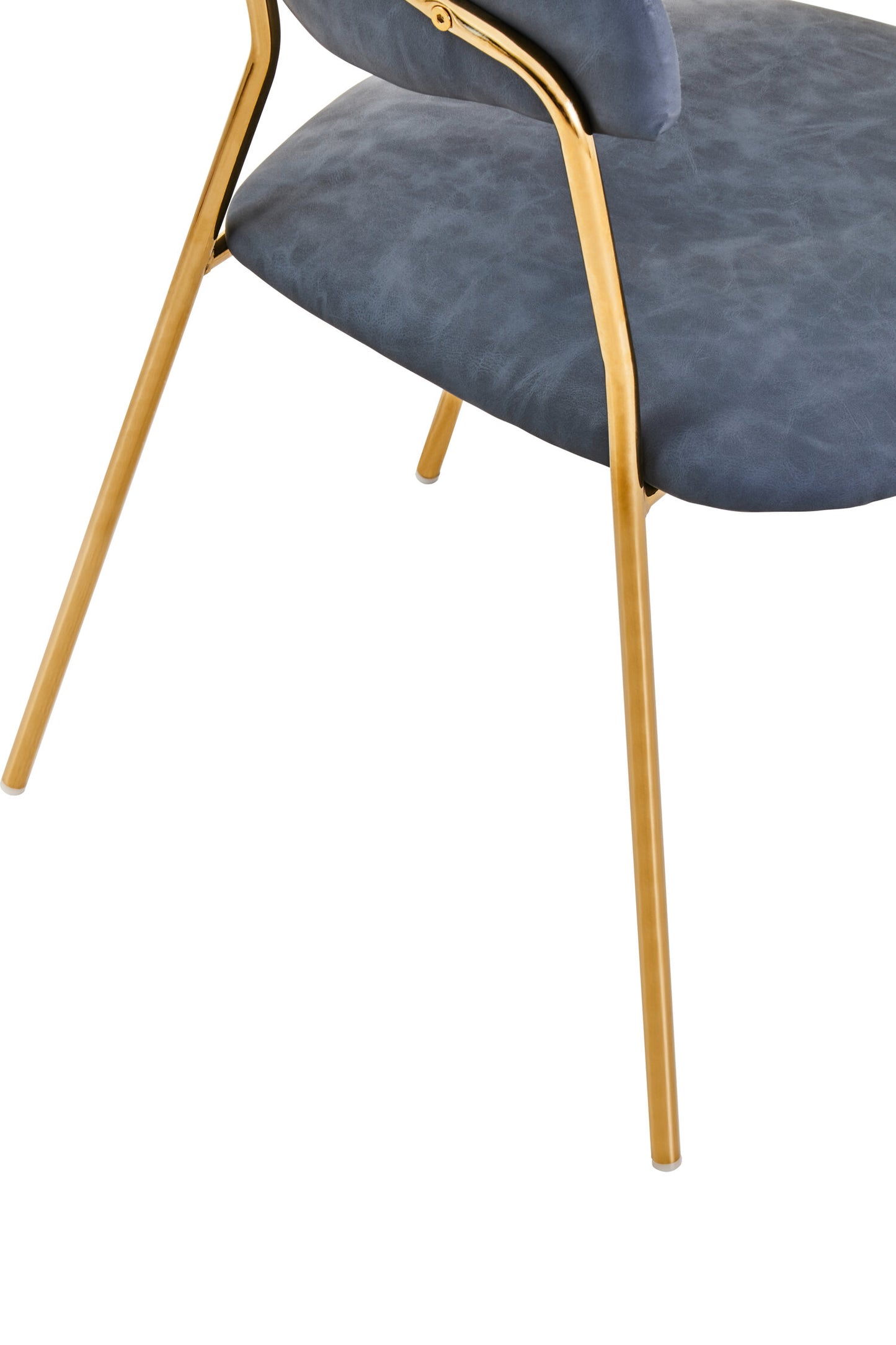 Lorena Dark Grey Faux Leather Dining Chair