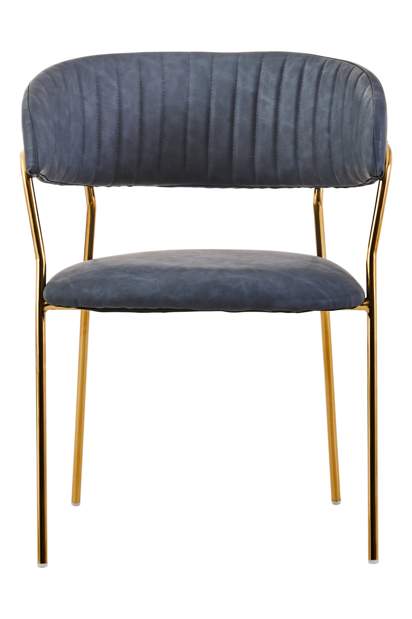 Lorena Dark Grey Faux Leather Dining Chair