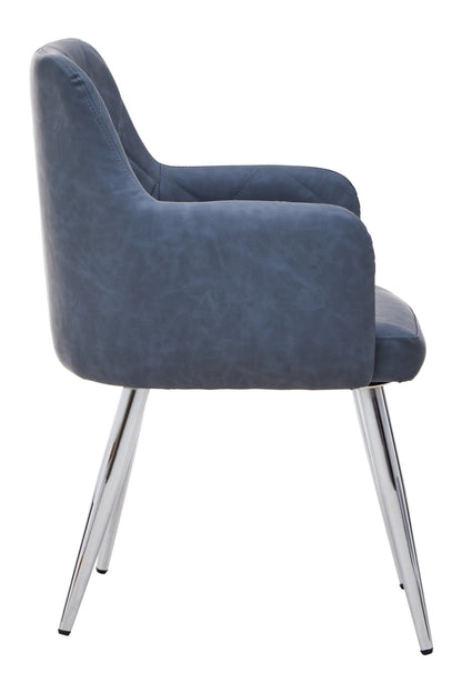 Lorena Dark Grey And Chrome Dining Chair