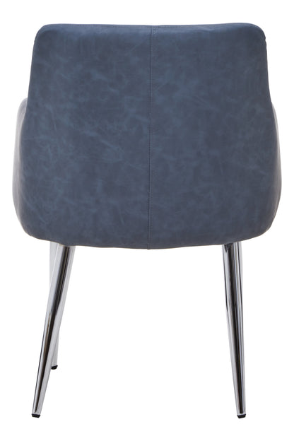 Lorena Dark Grey And Chrome Dining Chair