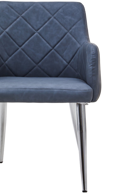 Lorena Dark Grey And Chrome Dining Chair