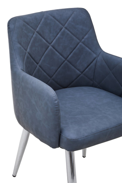 Lorena Dark Grey And Chrome Dining Chair