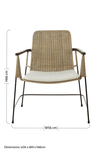 Tropic Traditional Design Natural Rattan Armchair