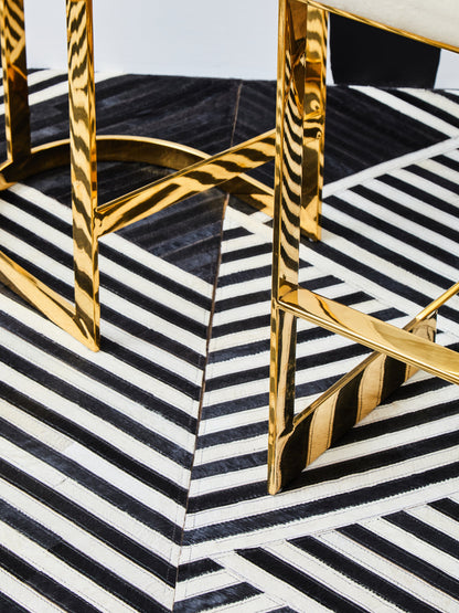 Dahlia Black Velvet Bar Stool