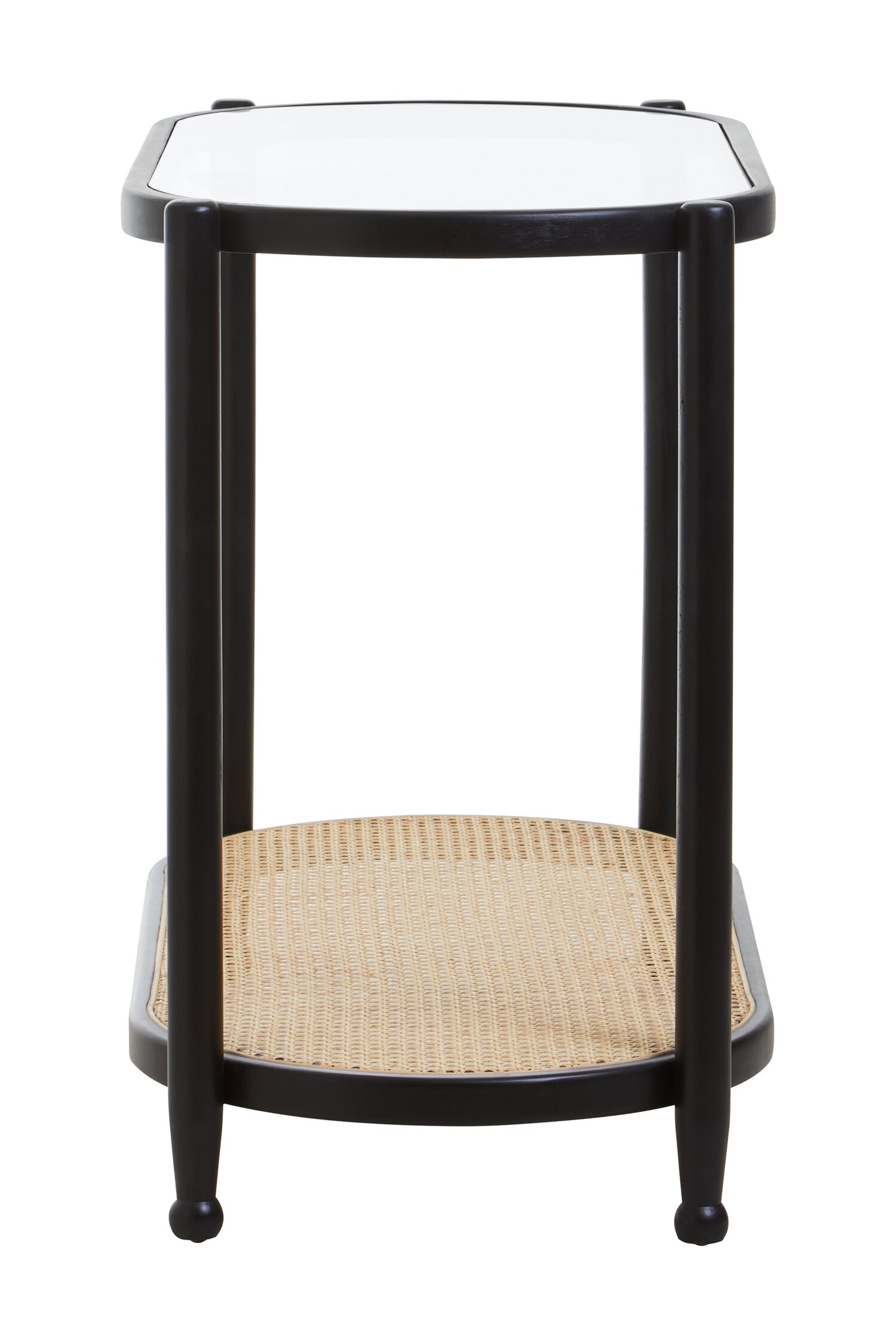 Fiji Rattan and Glass 2 Tier Console Table