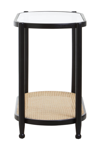 Fiji Rattan and Glass 2 Tier Console Table