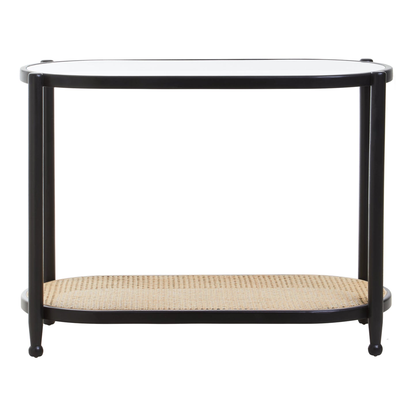 Fiji Rattan and Glass 2 Tier Console Table