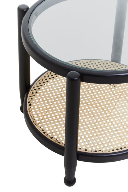Fiji Rattan and Glass Side Table