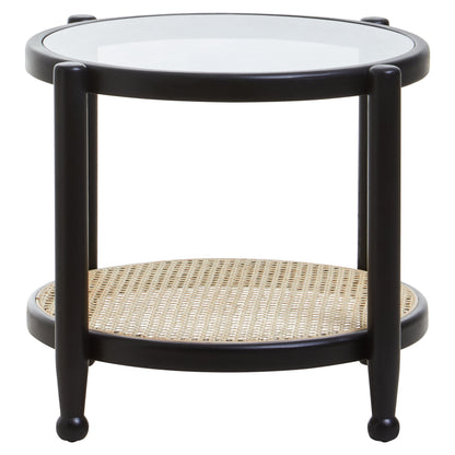 Fiji Rattan and Glass Side Table