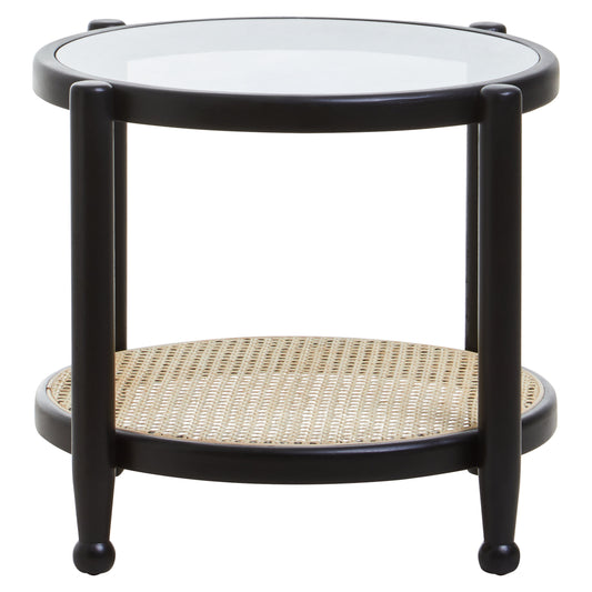 Fiji Rattan and Glass Side Table