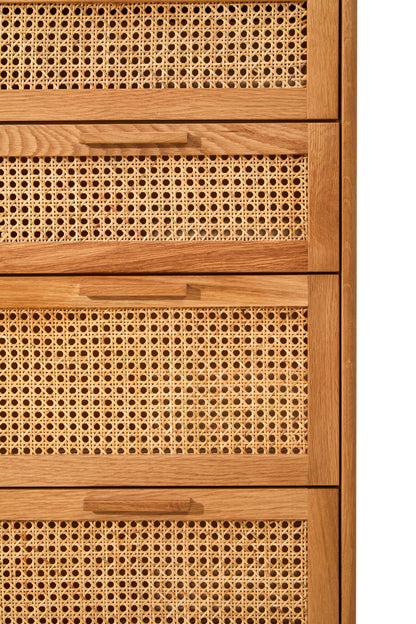 Austin and Oak Wood Chest 4 Drawers