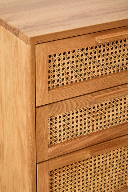 Austin and Oak Wood Chest 4 Drawers