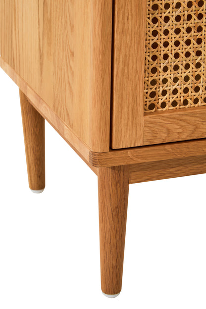 Austin and Oak Wood Chest 4 Drawers