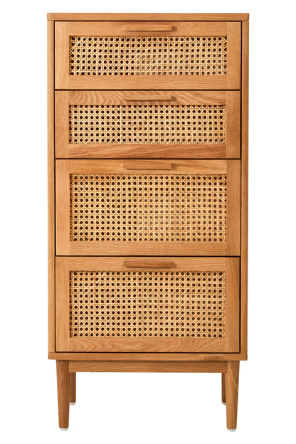 Austin and Oak Wood Chest 4 Drawers