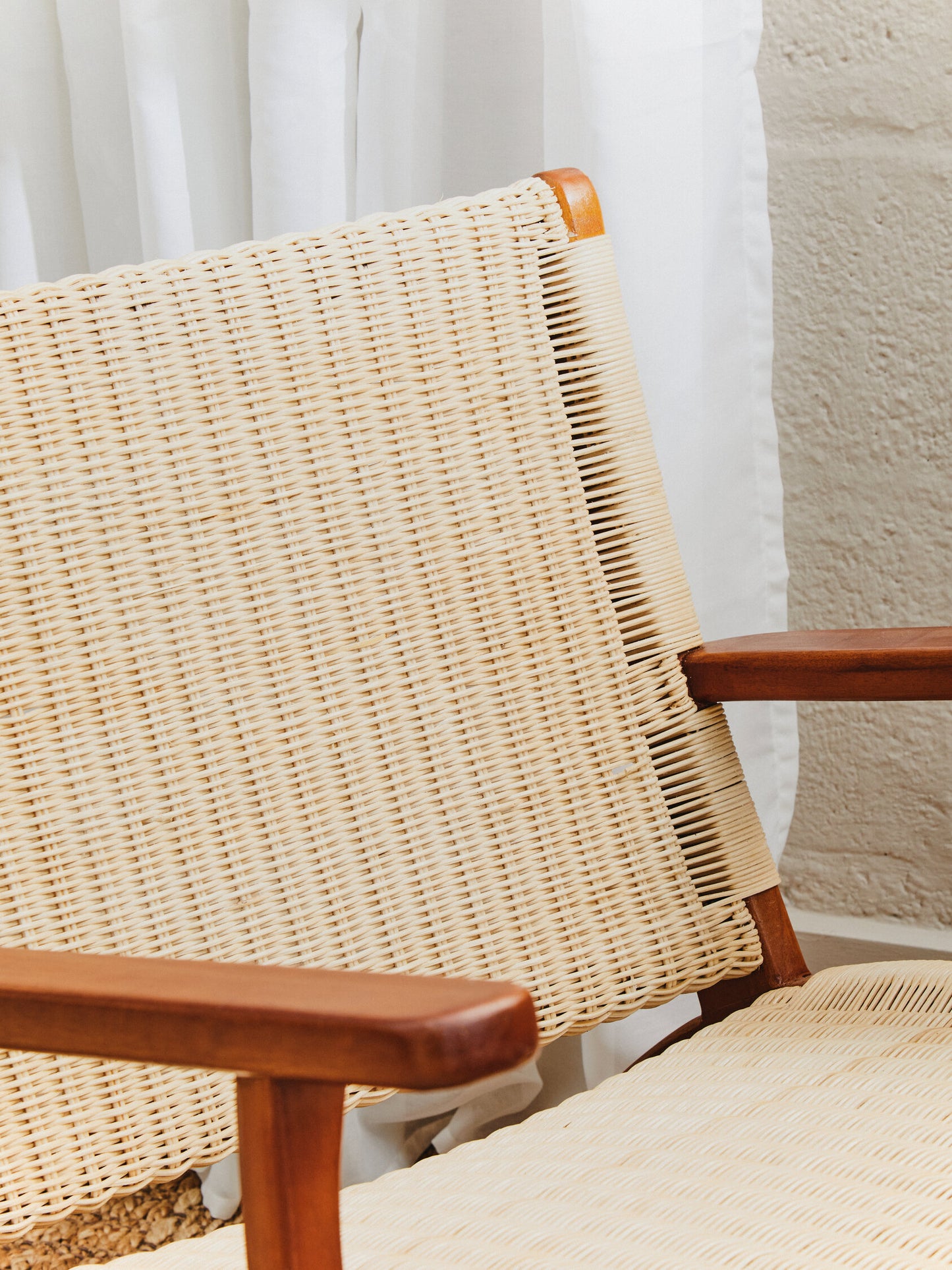 Tropic Woven Armchair In Natural Rattan