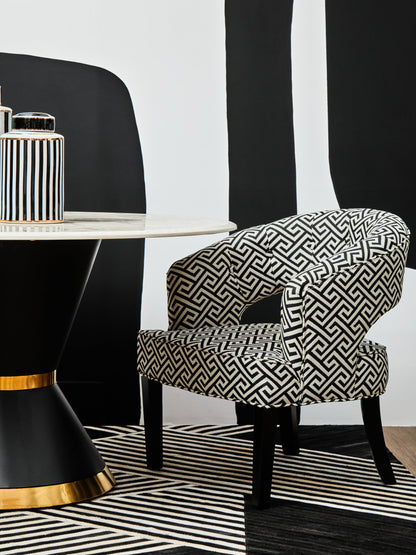 Loxton Greek Key Cutout Lounge Armchair