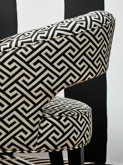 Loxton Greek Key Cutout Lounge Armchair