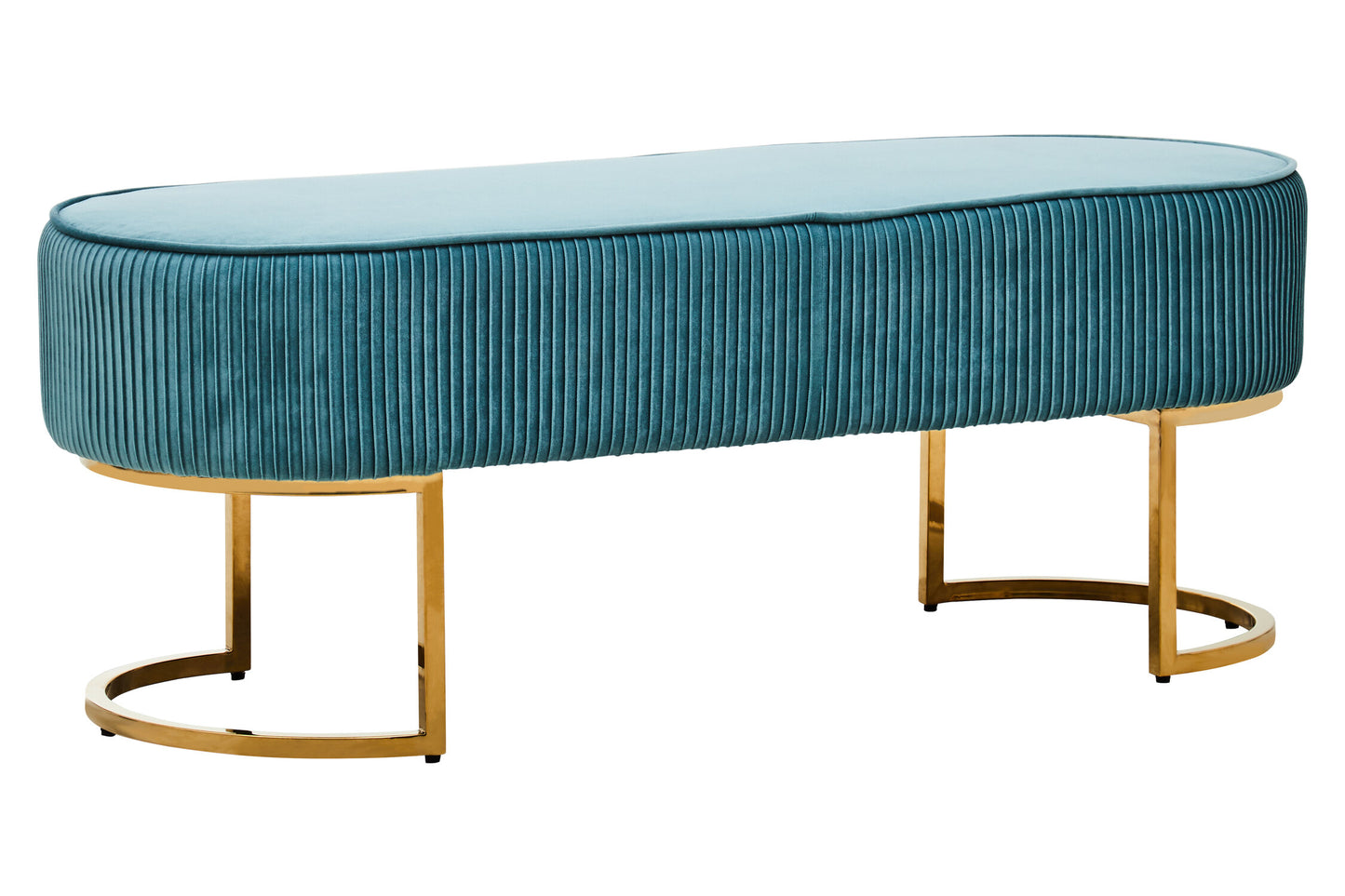Christie Teal Velvet Luxe Bedroom Bench