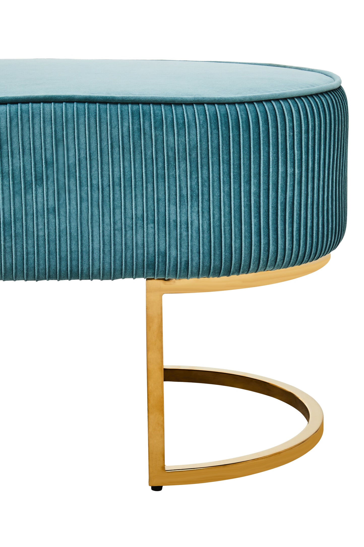 Christie Teal Velvet Luxe Bedroom Bench