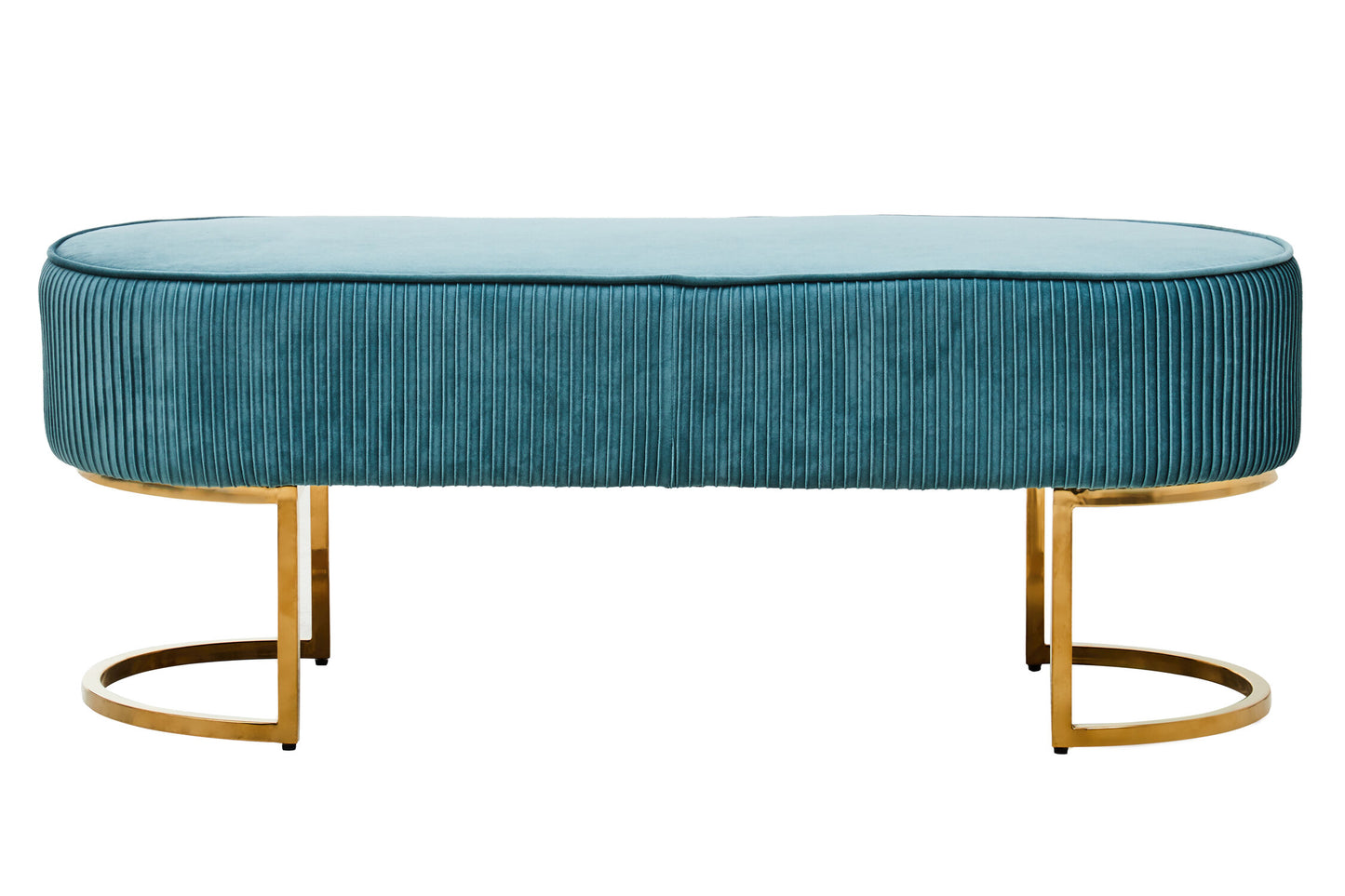 Christie Teal Velvet Luxe Bedroom Bench | Bali & Blue