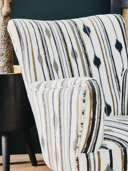 Aztec Black and White Flared Armchair