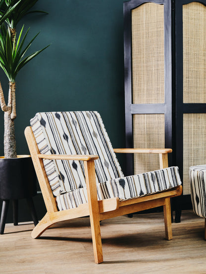 Aztec Armchair With Angular Arms