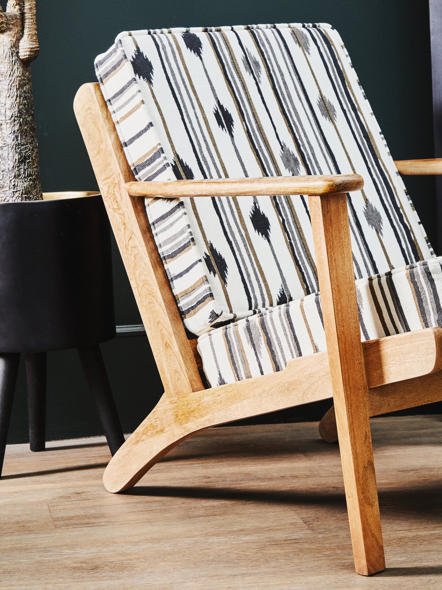 Aztec Armchair With Angular Arms