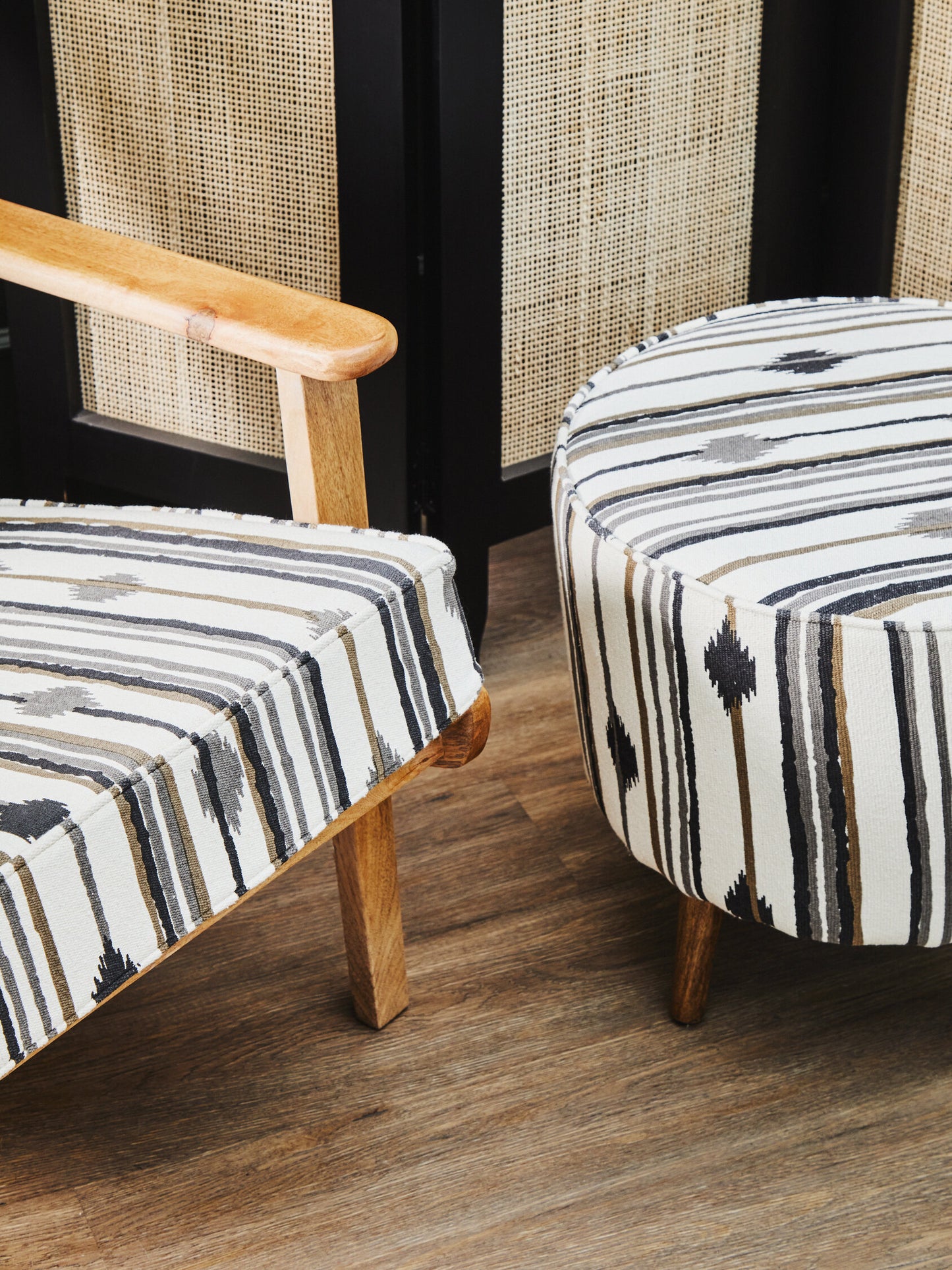 Aztec Armchair With Angular Arms