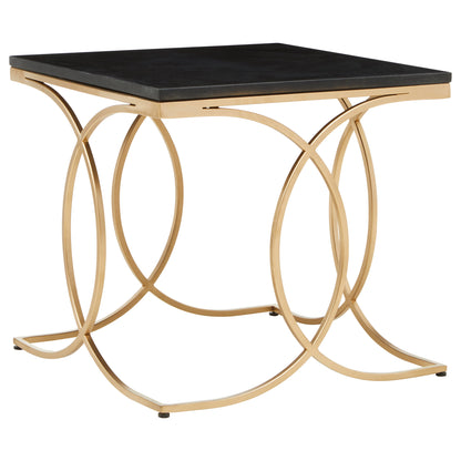 Katerina Black Marble Gold Side Table | Bali & Blue