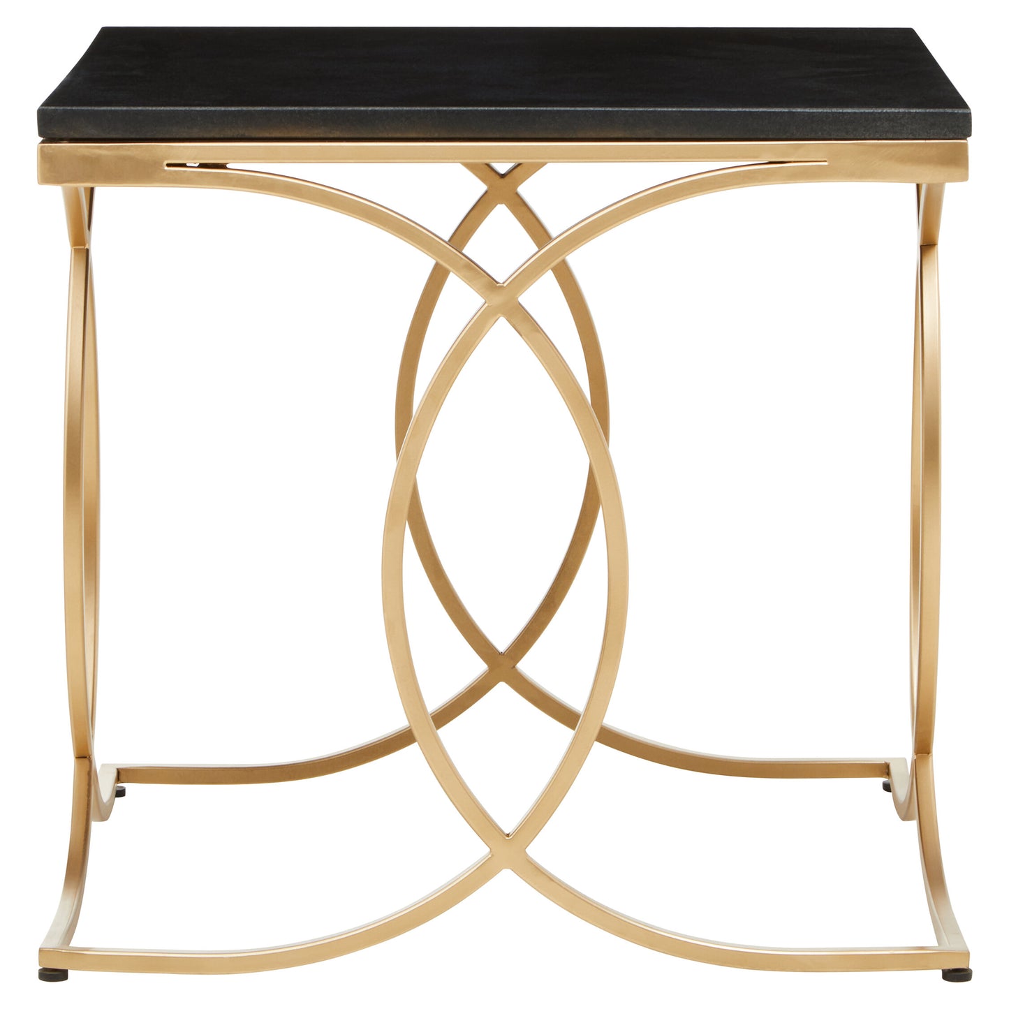 Katerina Black Marble Gold Side Table