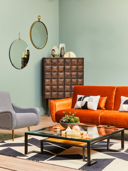 Arabia Luxe Gold Wall Mirror with Ring