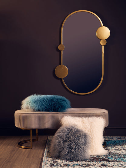 The Luxe White Real Mongolian Fur Square Cushion