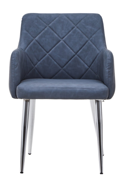 Lorena Dark Grey And Chrome Dining Chair