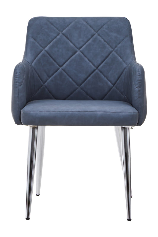 Lorena Dark Grey And Chrome Dining Chair