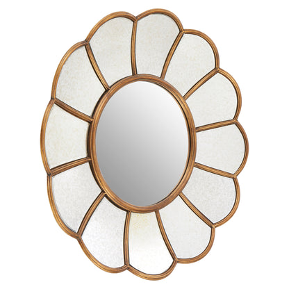 Malia Gold Floral Wall Mirror | Bali & Blue