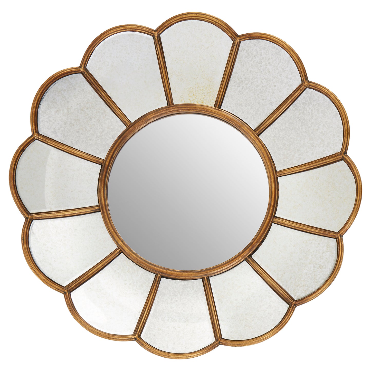 Malia Gold Floral Wall Mirror