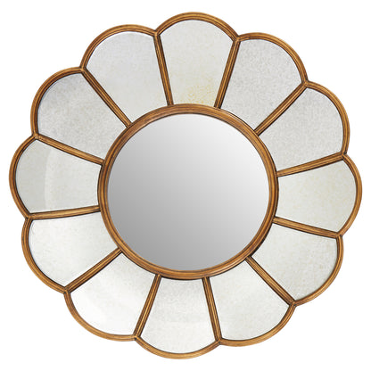 Malia Gold Floral Wall Mirror