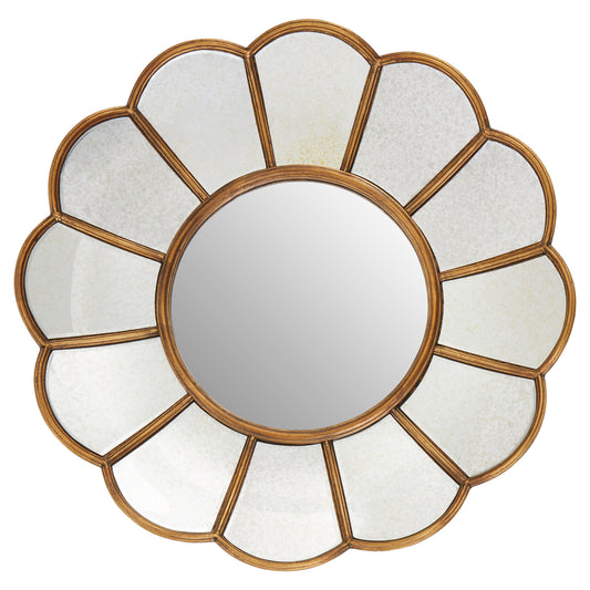 Malia Gold Floral Wall Mirror