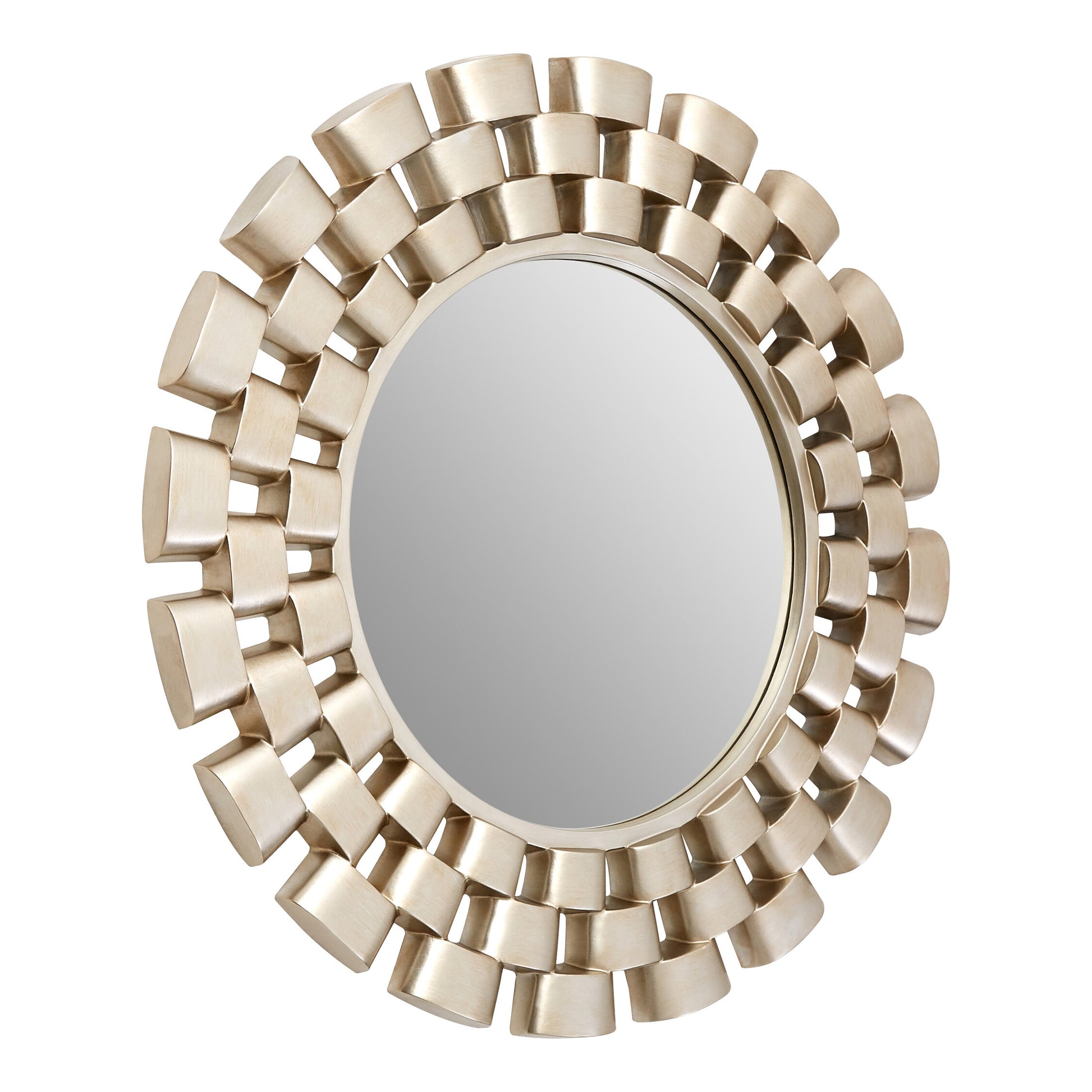 Maritza Luxe Champagne Chain Design Wall Mirror | Bali & Blue
