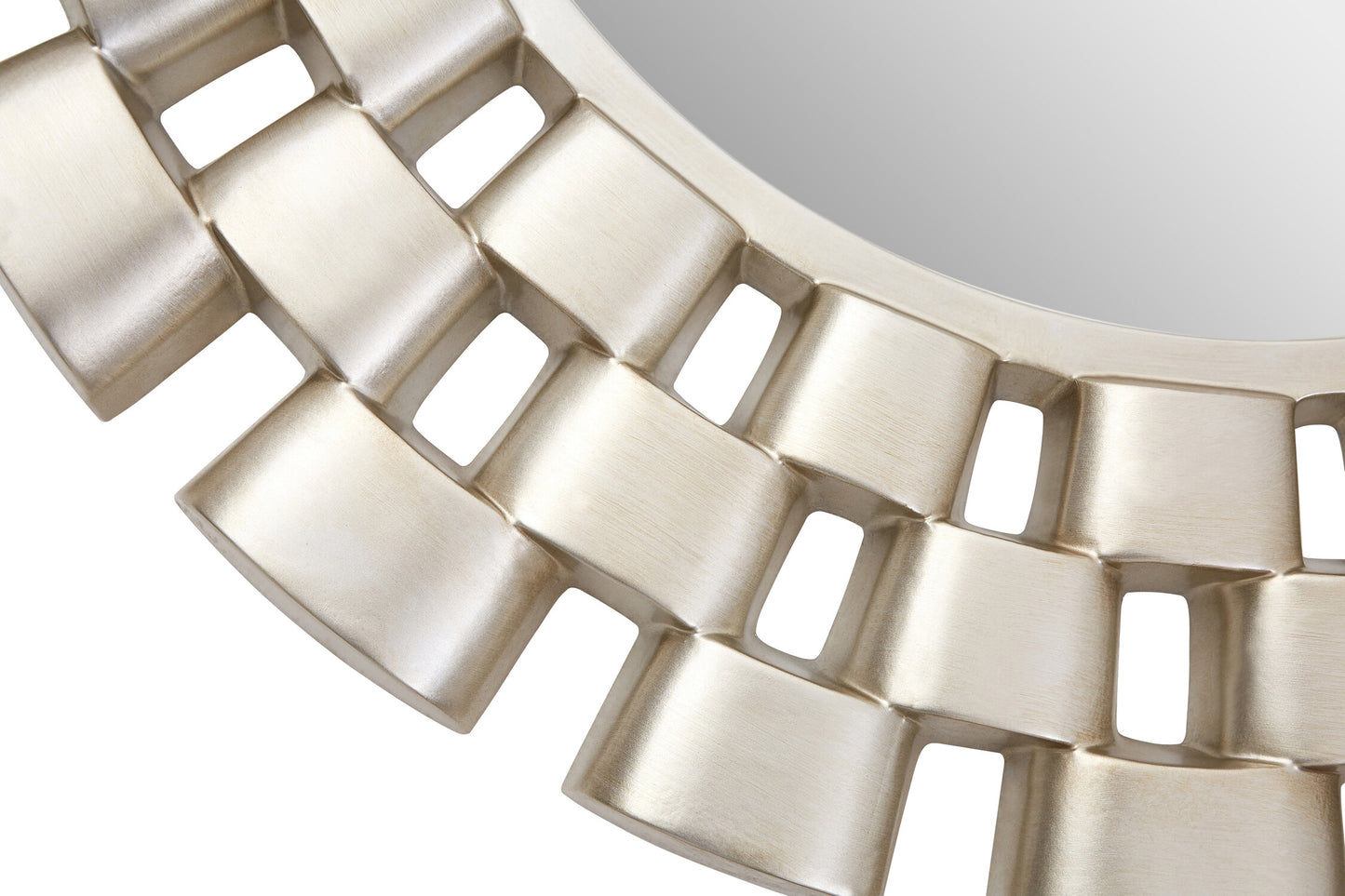 Maritza Luxe Champagne Chain Design Wall Mirror