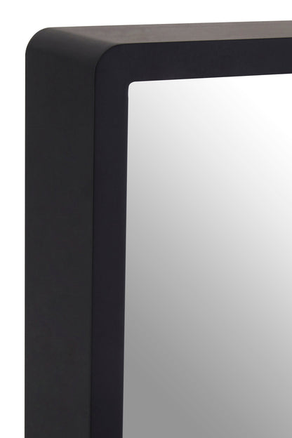 Boston Luxe Medium Black Wall Mirror with Gold Edge