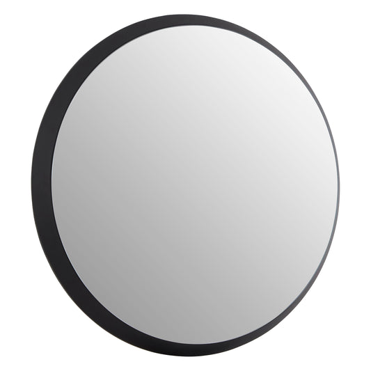Trey Round Large Black Wall Mirror | Bali & Blue