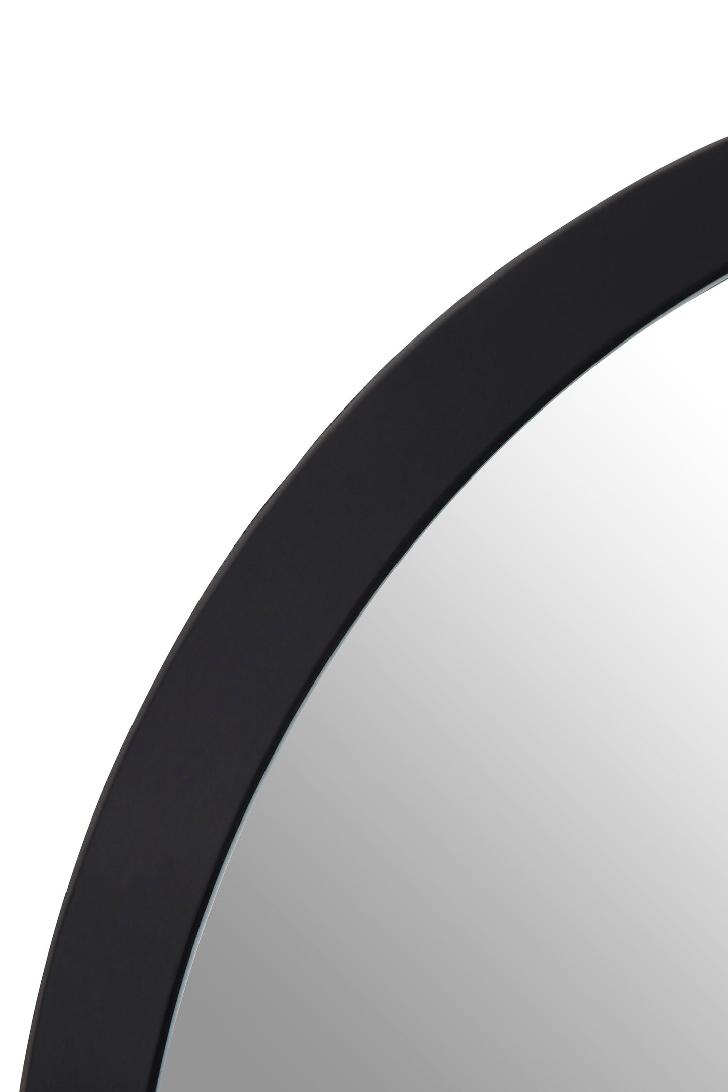 Trey Round Large Black Wall Mirror