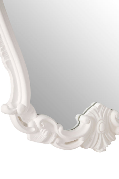 Seville Antique White Rose Crest Wall Mirror