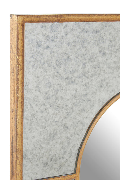 Zara Gold Square Art Deco Wall Mirror
